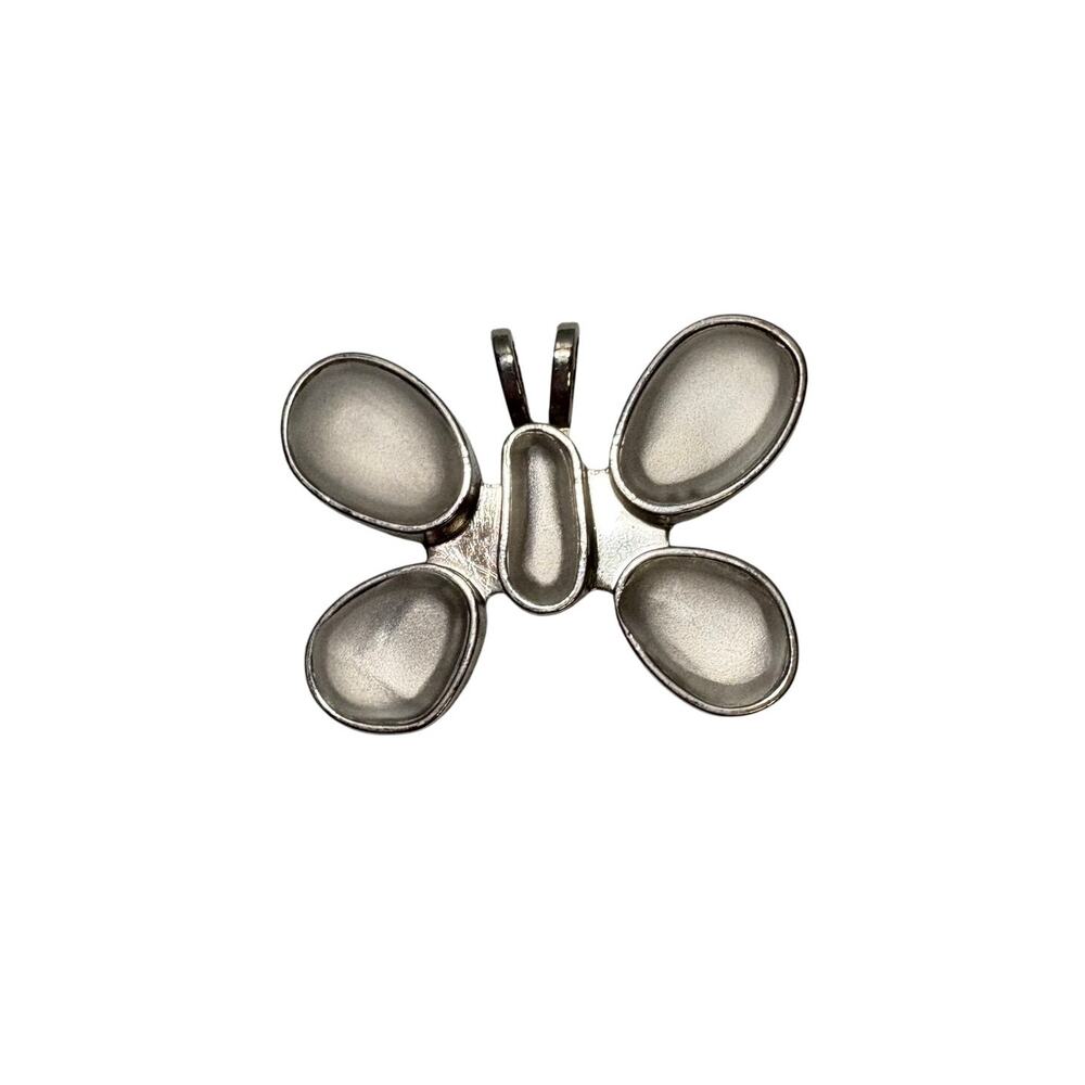 VTG Rebecca Collins Signed Pendant Pin Scarf Clip Brooch - Ivory Moonstone